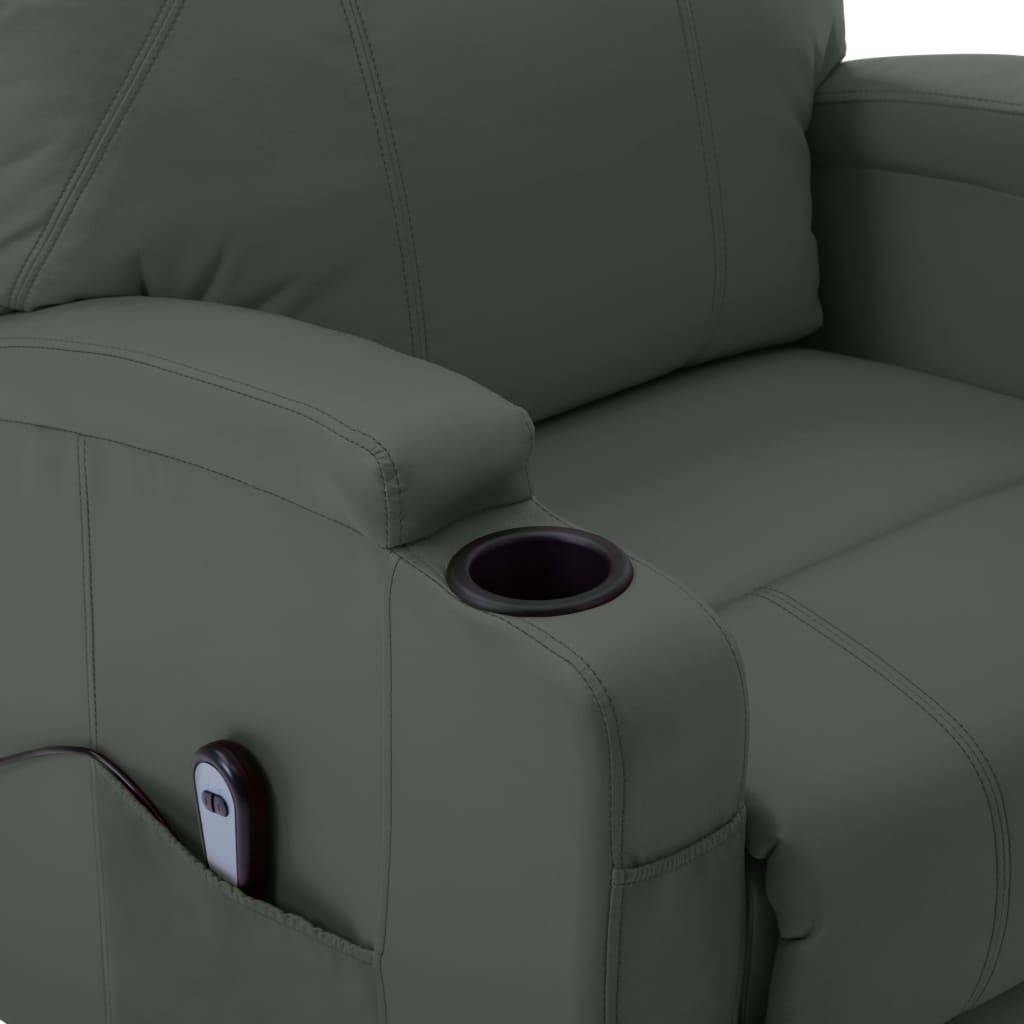 Aufstehsessel Anthrazit Kunstleder