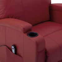 Thumbnail for Aufstehsessel Weinrot Kunstleder