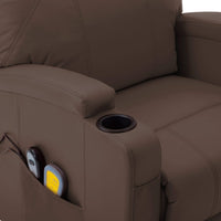 Thumbnail for Massagesessel mit Aufstehhilfe Braun Kunstleder