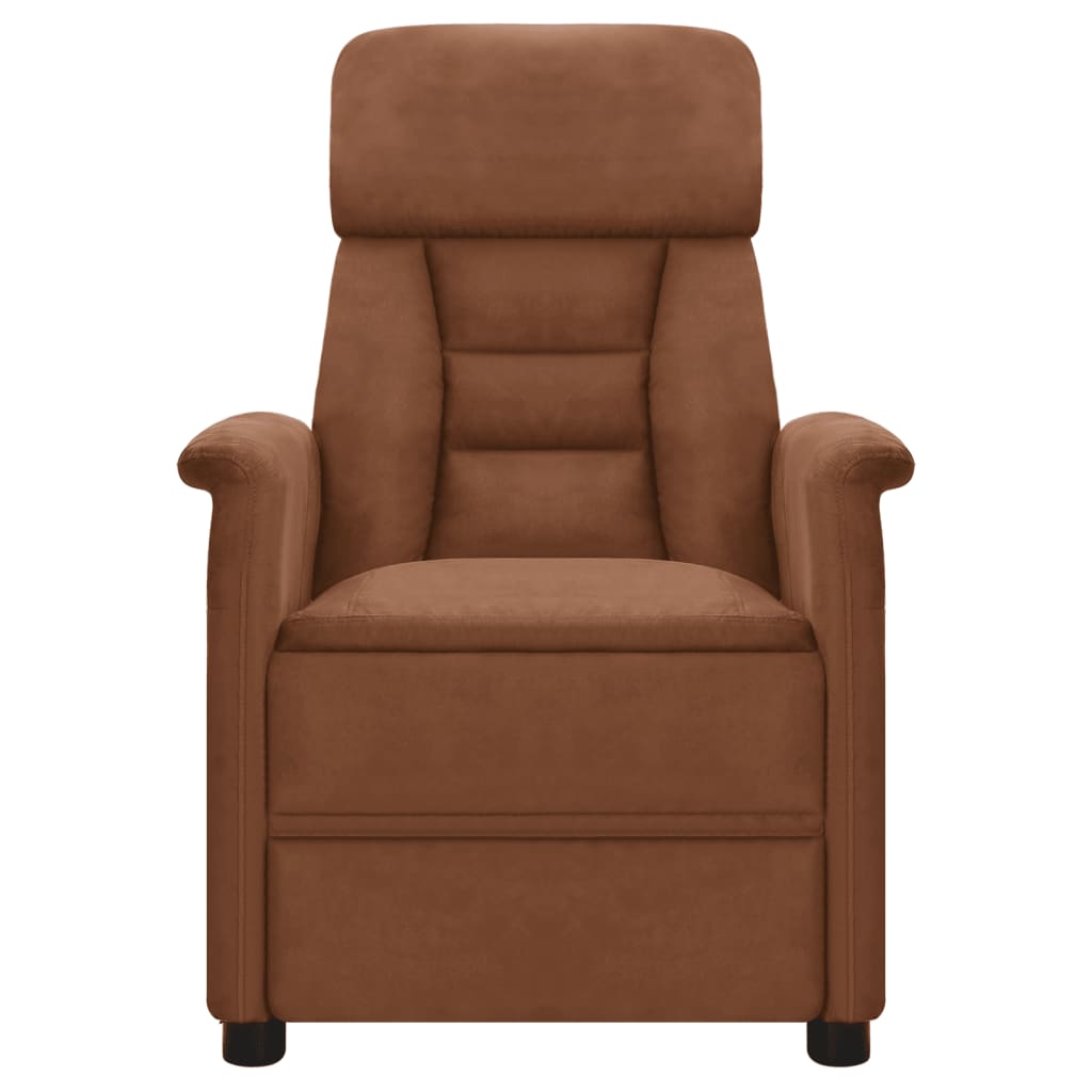 Massagesessel Braun Wildleder-Optik