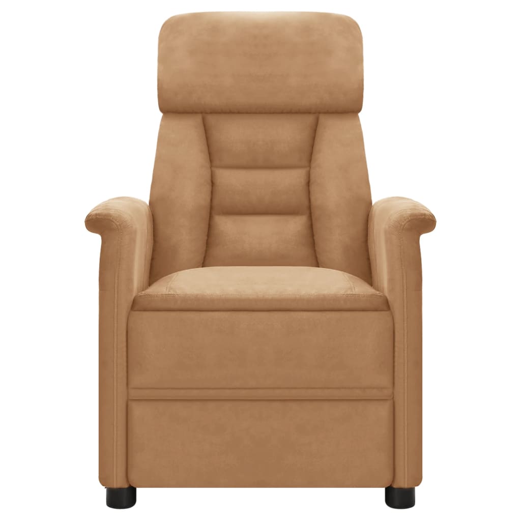 Massagesessel Taupe Wildleder-Optik