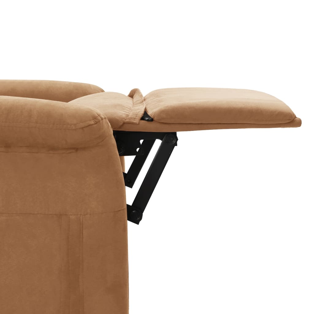 Massagesessel Taupe Wildleder-Optik