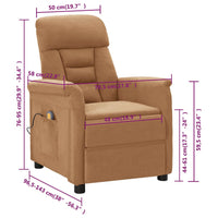 Thumbnail for Massagesessel Taupe Wildleder-Optik