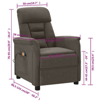 Thumbnail for Massagesessel Dunkelgrau Wildleder-Optik