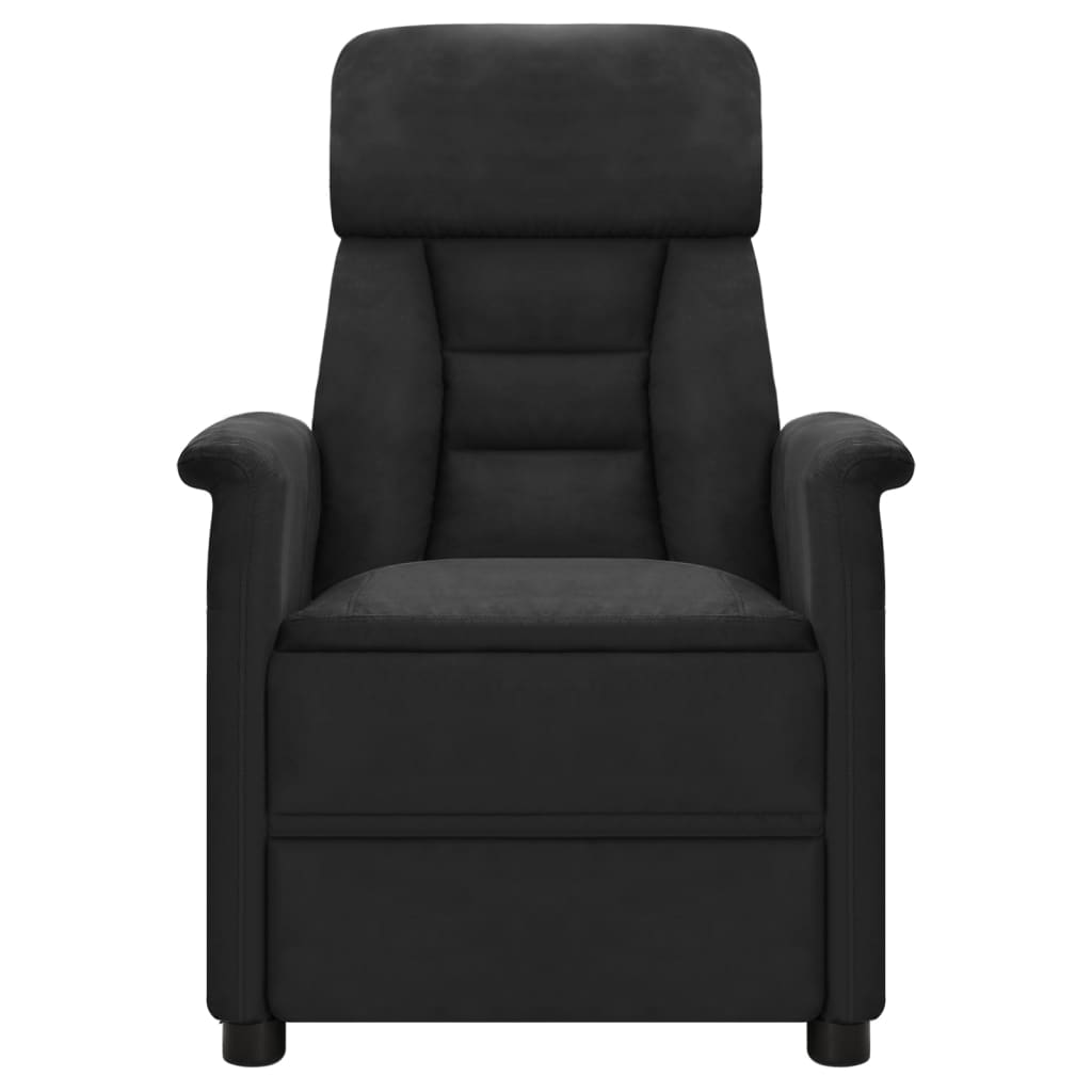 Massagesessel Schwarz Wildleder-Optik