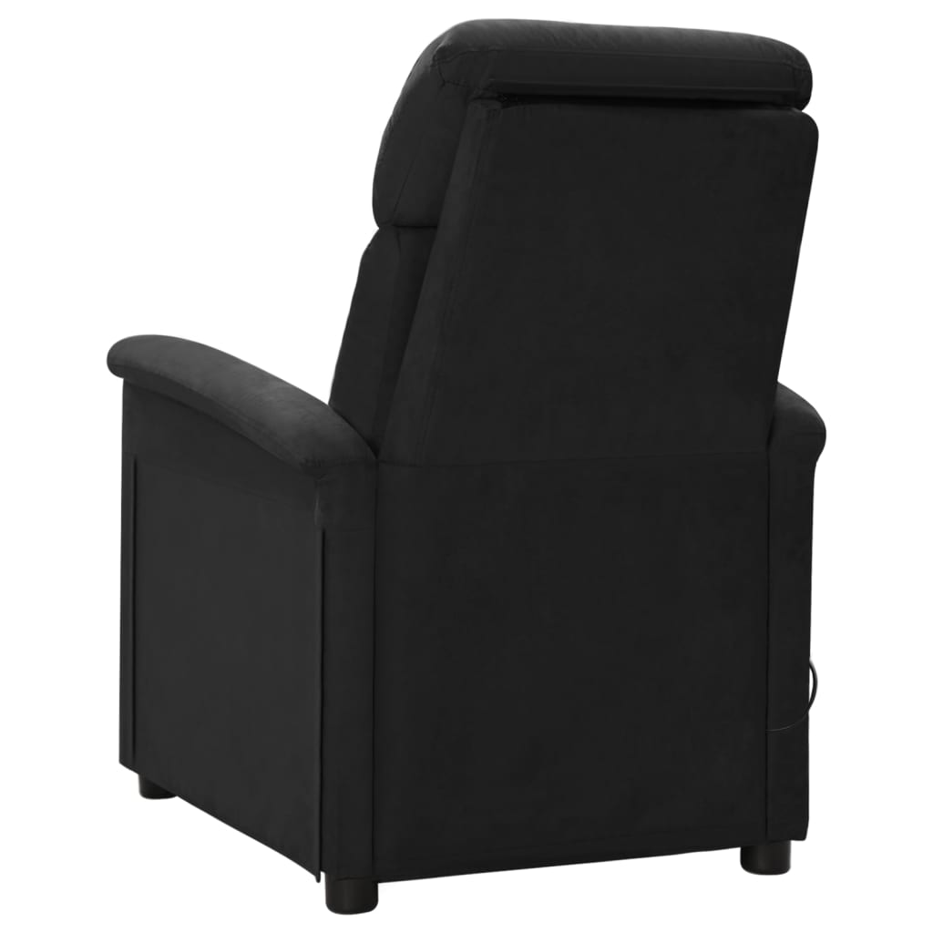Massagesessel Schwarz Wildleder-Optik