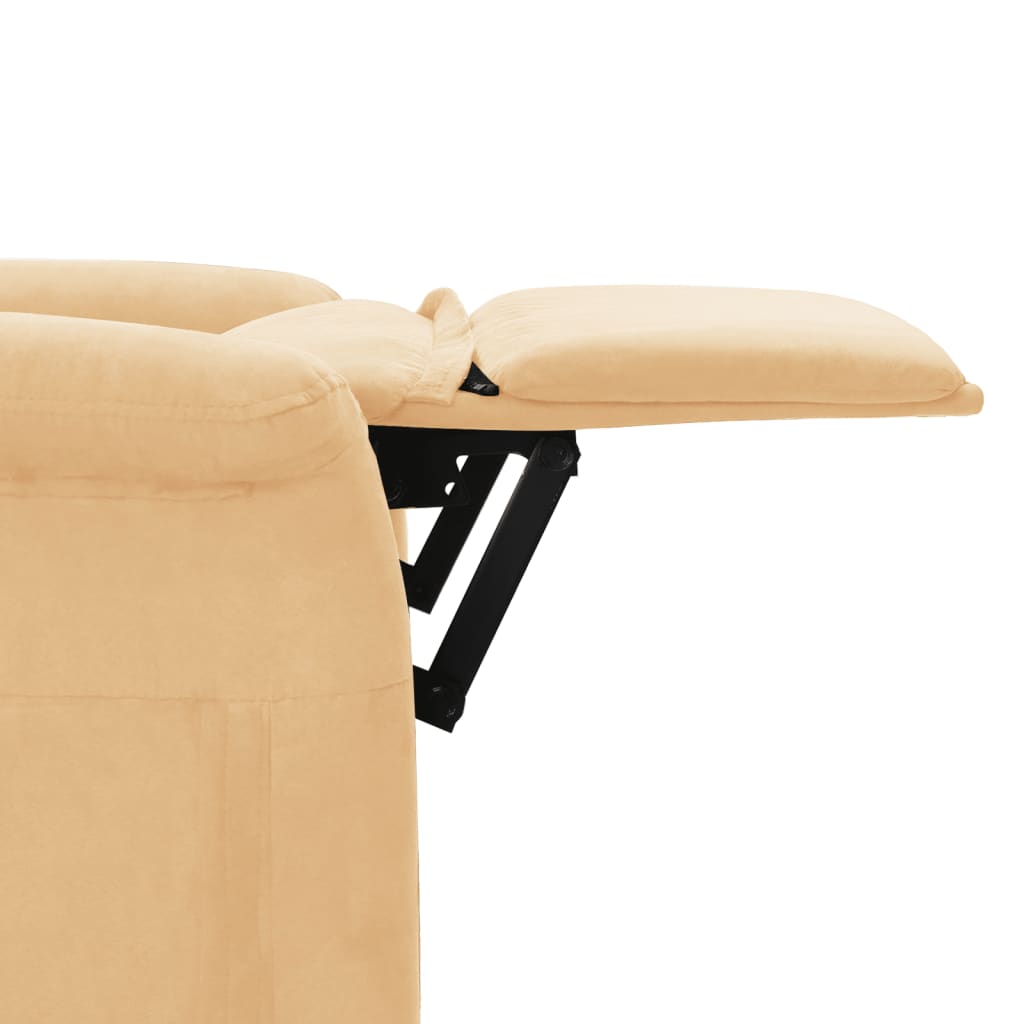 Massagesessel Creme Wildleder-Optik