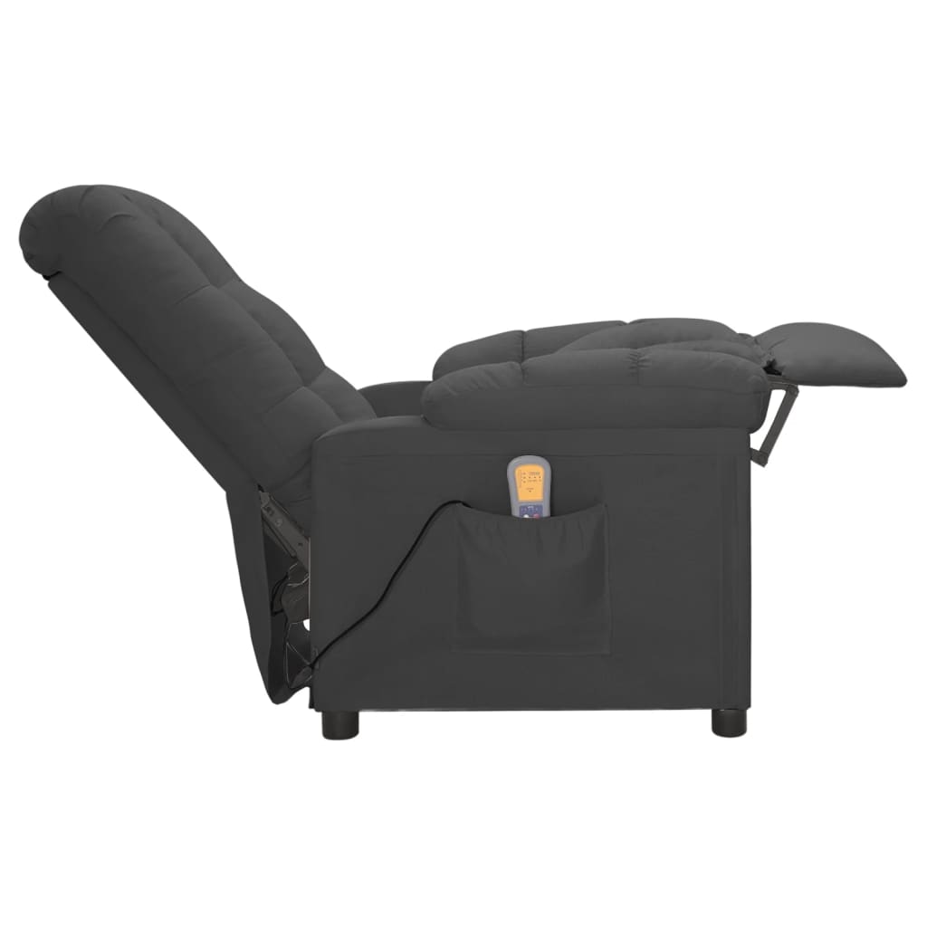 Massagesessel Dunkelgrau Stoff