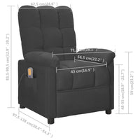 Thumbnail for Massagesessel Dunkelgrau Stoff