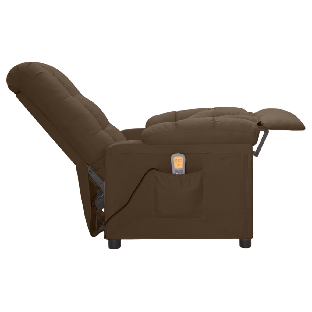 Massagesessel Braun Stoff