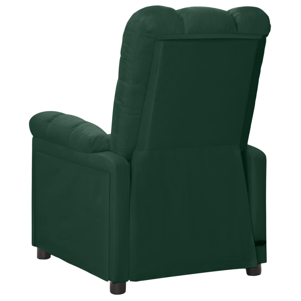 Massagesessel Dunkelgrün Stoff