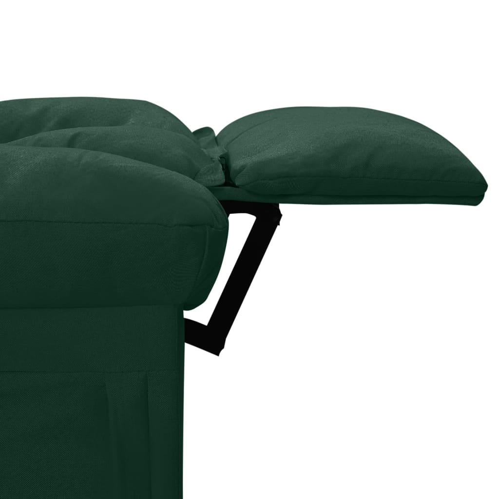Massagesessel Dunkelgrün Stoff