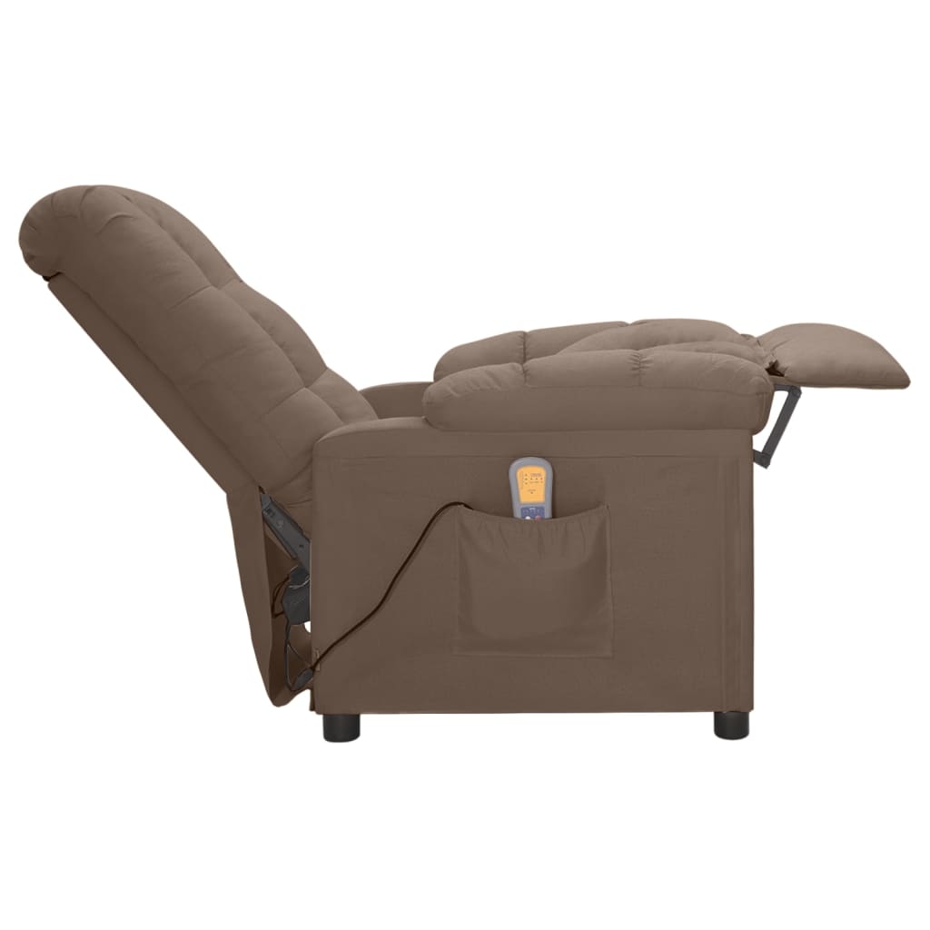 Massagesessel Taupe Stoff
