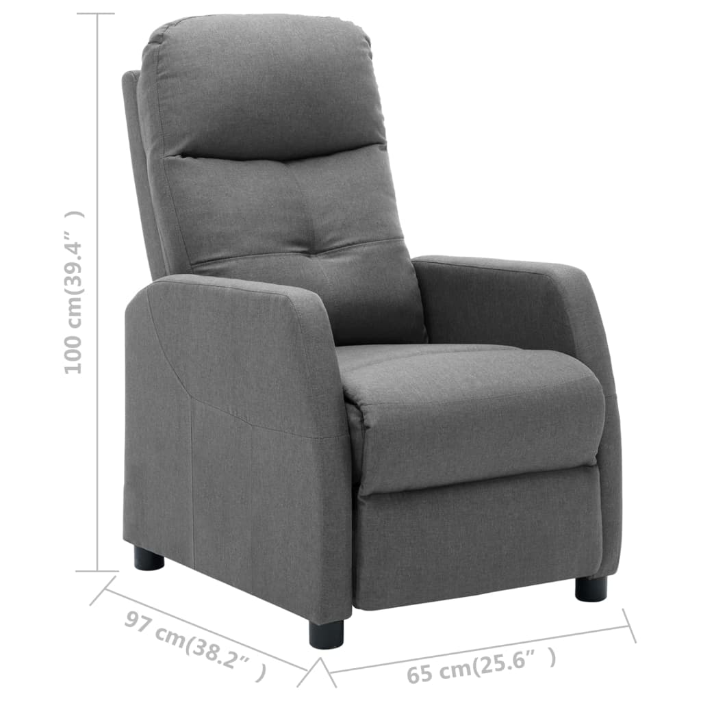 Relaxsessel Hellgrau Stoff