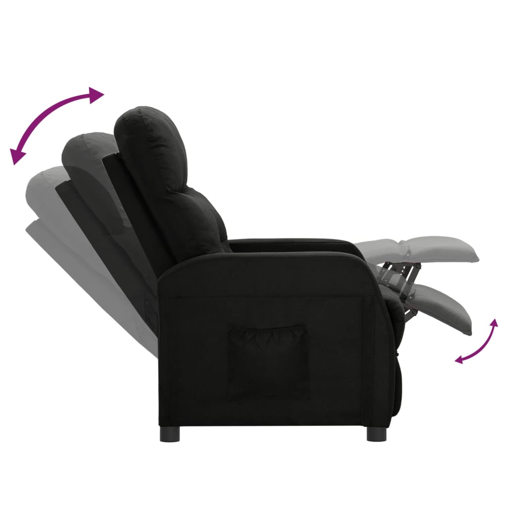 Relaxsessel Schwarz Stoff