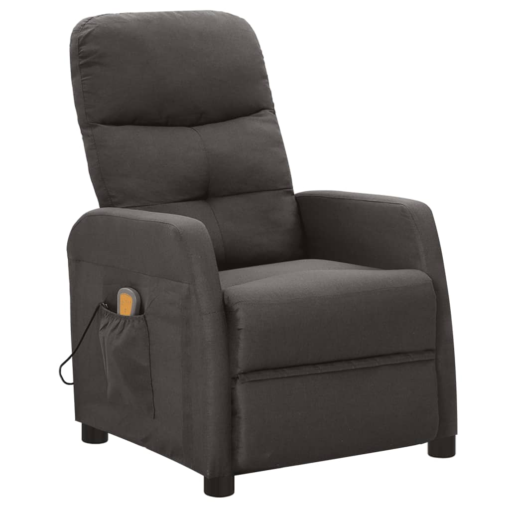 Massagesessel Dunkelgrau Stoff