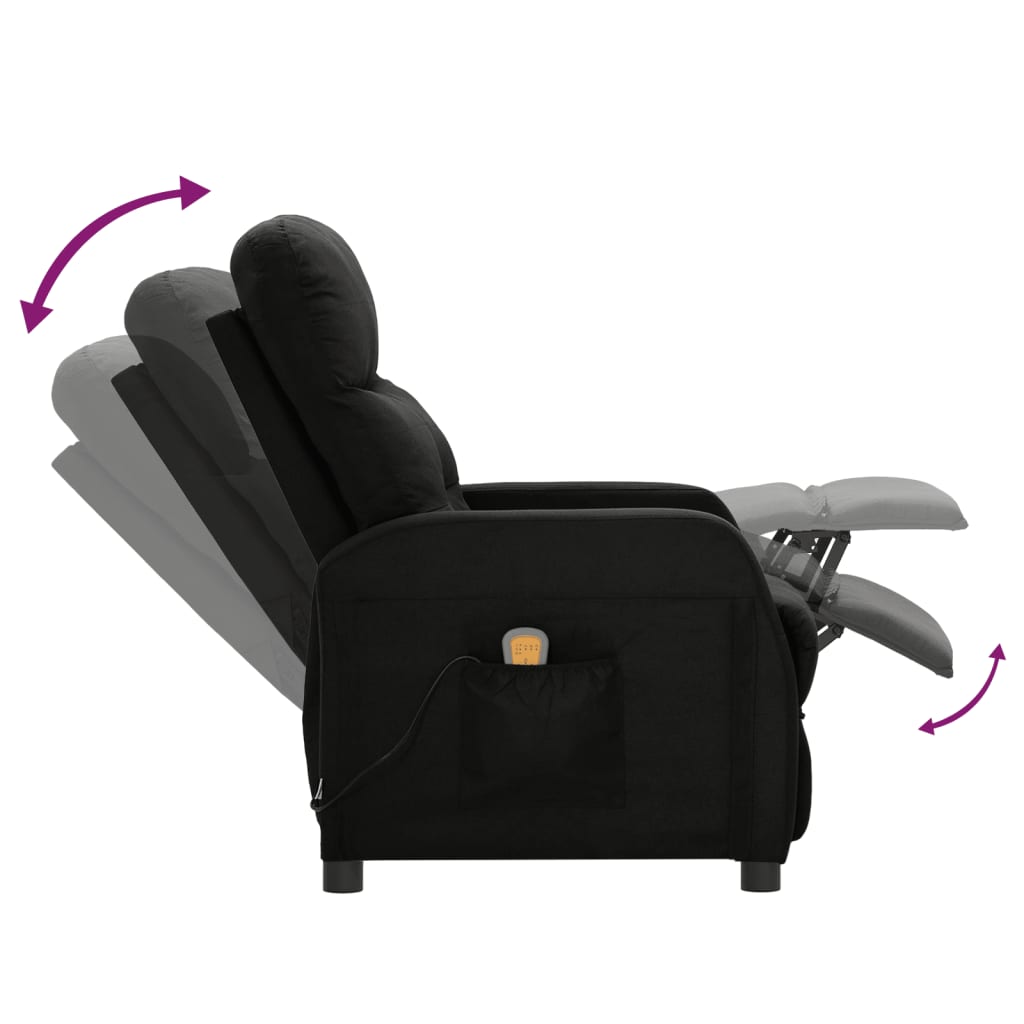 Massagesessel Schwarz Stoff