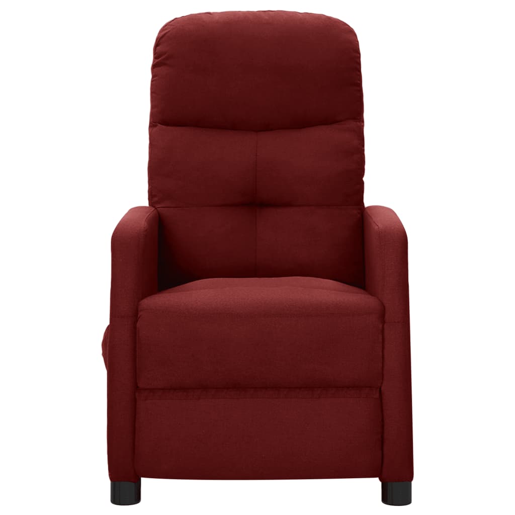 Massagesessel Weinrot Stoff