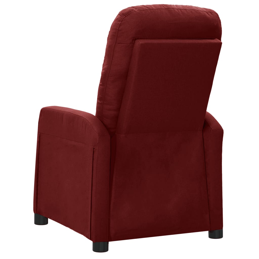 Massagesessel Weinrot Stoff
