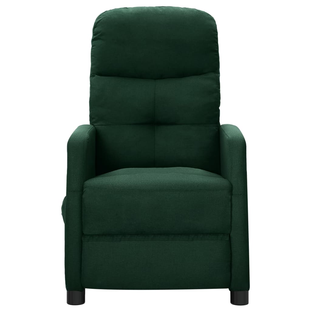 Massagesessel Dunkelgrün Stoff