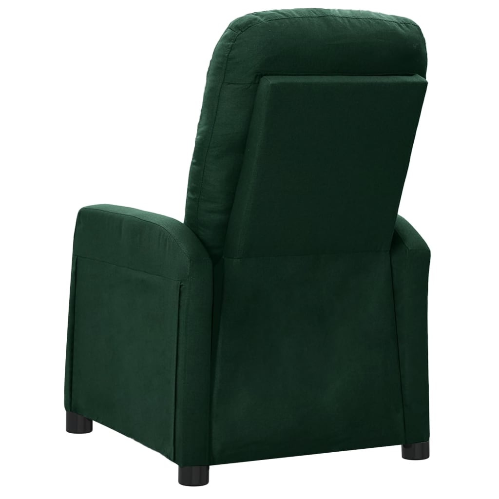 Massagesessel Dunkelgrün Stoff