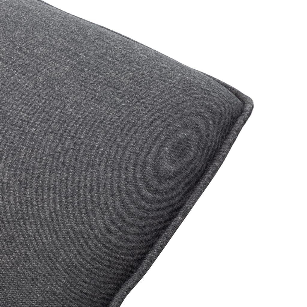 Massagesessel mit Fußhocker Dunkelgrau und Schwarz Stoff