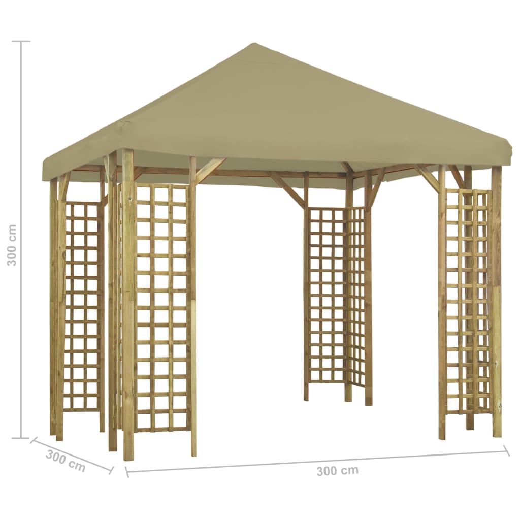 Pavillon 3 x 3 m Beige