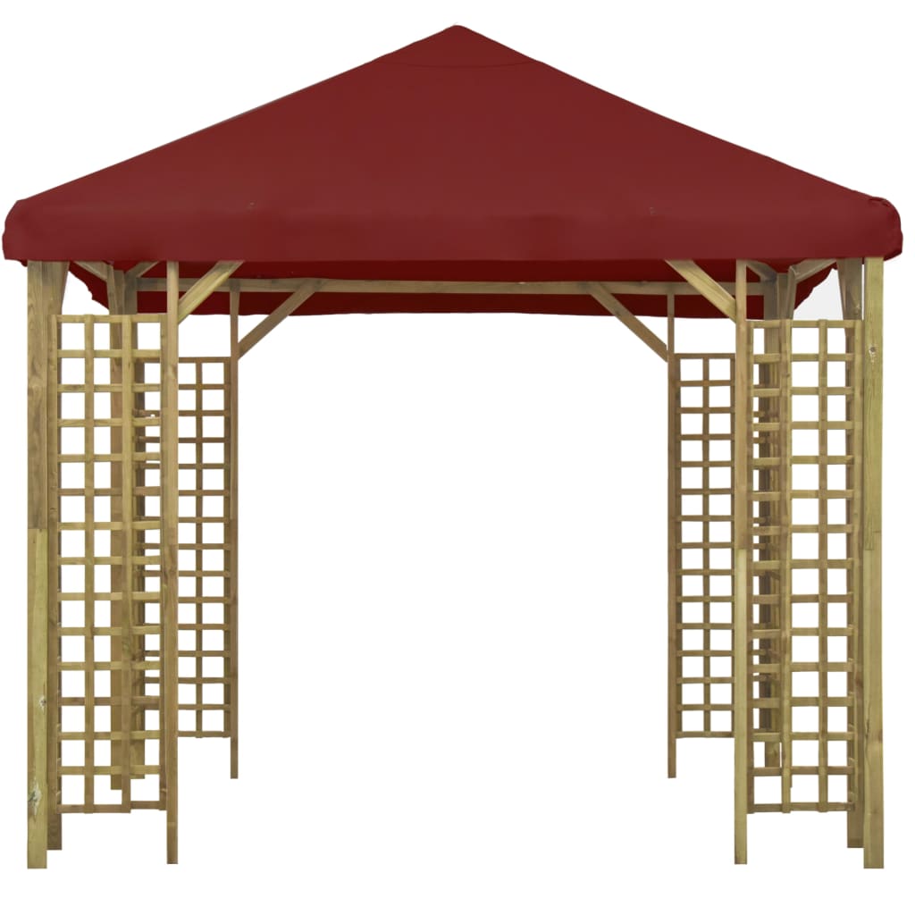 Pavillon 3 x 3 m Bordeauxrot