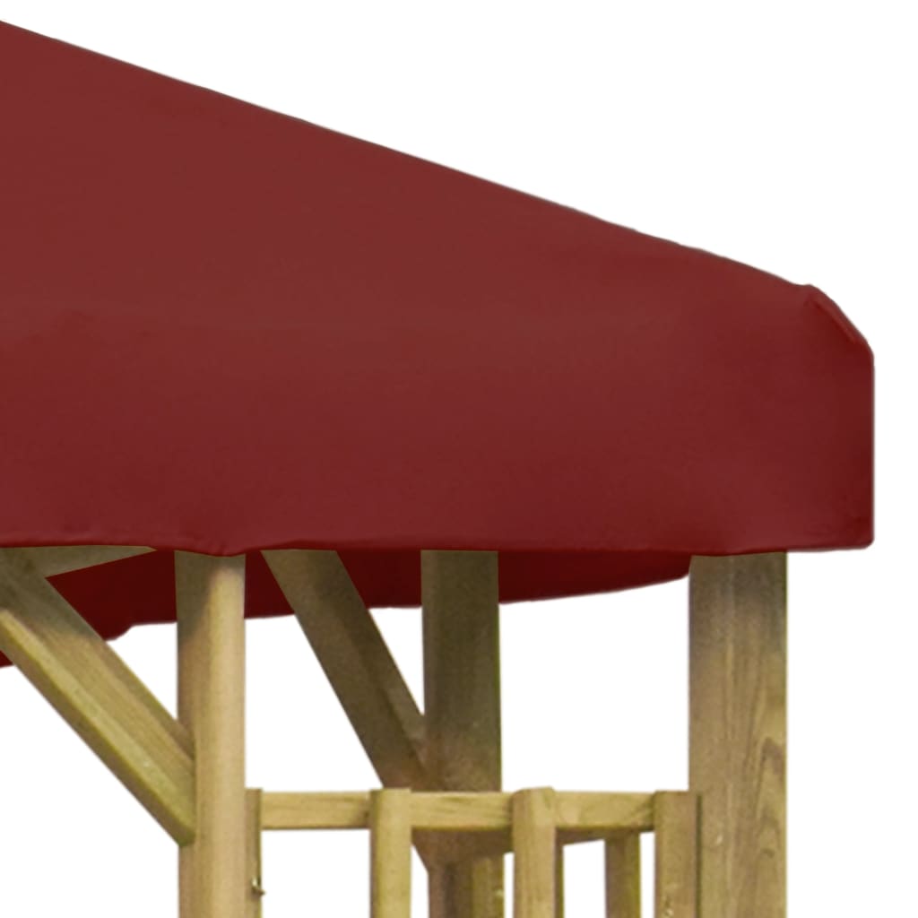 Pavillon 3 x 3 m Bordeauxrot