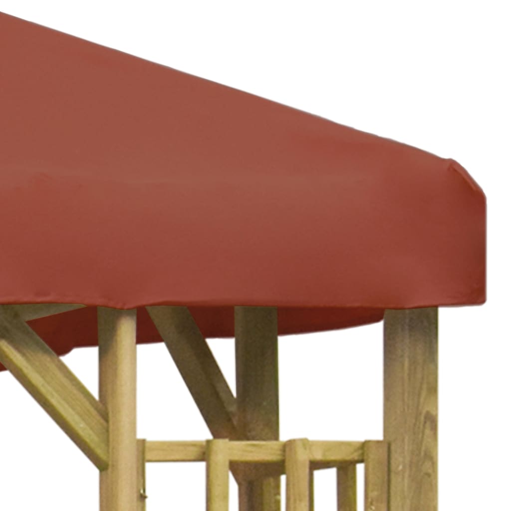 Pavillon 3 x 3 m Terrakottarot