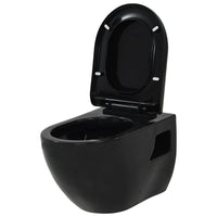 Thumbnail for Hänge-Toilette mit Unterputzspülkasten Keramik Schwarz