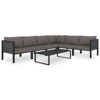 Thumbnail for Sofa-Mittelelement mit Kissen Poly Rattan Anthrazit