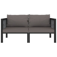 Thumbnail for 2-Sitzer-Sofa mit Auflage Anthrazit Poly Rattan