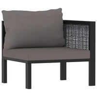 Thumbnail for 2-Sitzer-Sofa mit Auflage Anthrazit Poly Rattan