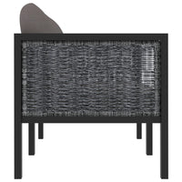 Thumbnail for 2-Sitzer-Sofa mit Auflage Anthrazit Poly Rattan