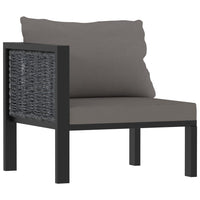 Thumbnail for 3-Sitzer-Sofa mit Auflage Anthrazit Poly Rattan