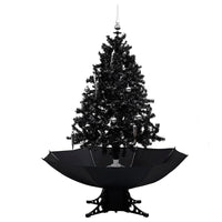 Thumbnail for Schneiender Weihnachtsbaum mit Schirmfuß Schwarz 140 cm PVC
