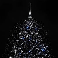Thumbnail for Schneiender Weihnachtsbaum mit Schirmfuß Schwarz 140 cm PVC