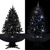 Thumbnail for Schneiender Weihnachtsbaum mit Schirmfuß Schwarz 140 cm PVC