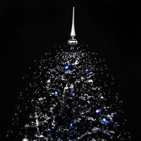 Thumbnail for Schneiender Weihnachtsbaum mit Schirmfuß Schwarz 190 cm PVC