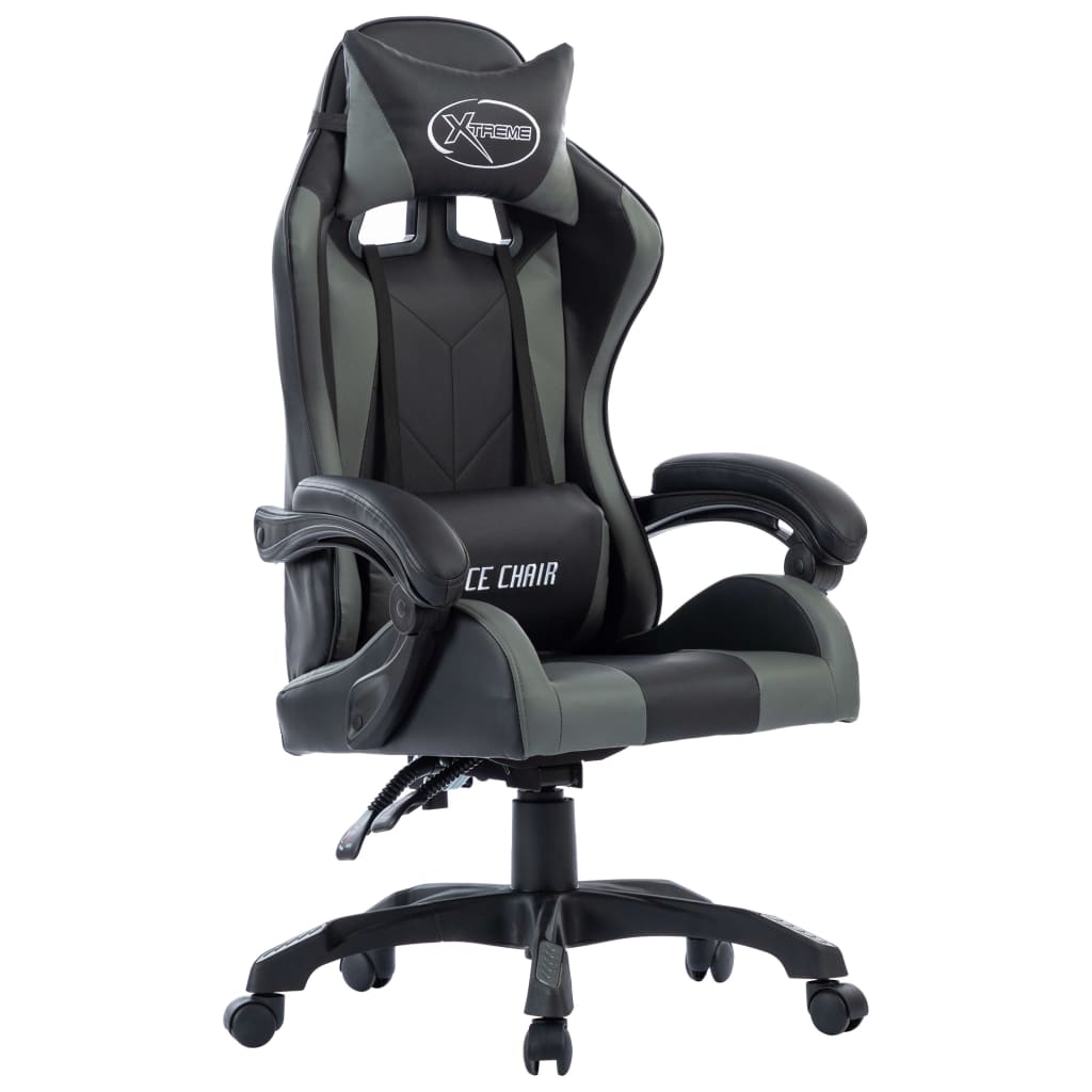 Gaming-Stuhl Grau Kunstleder