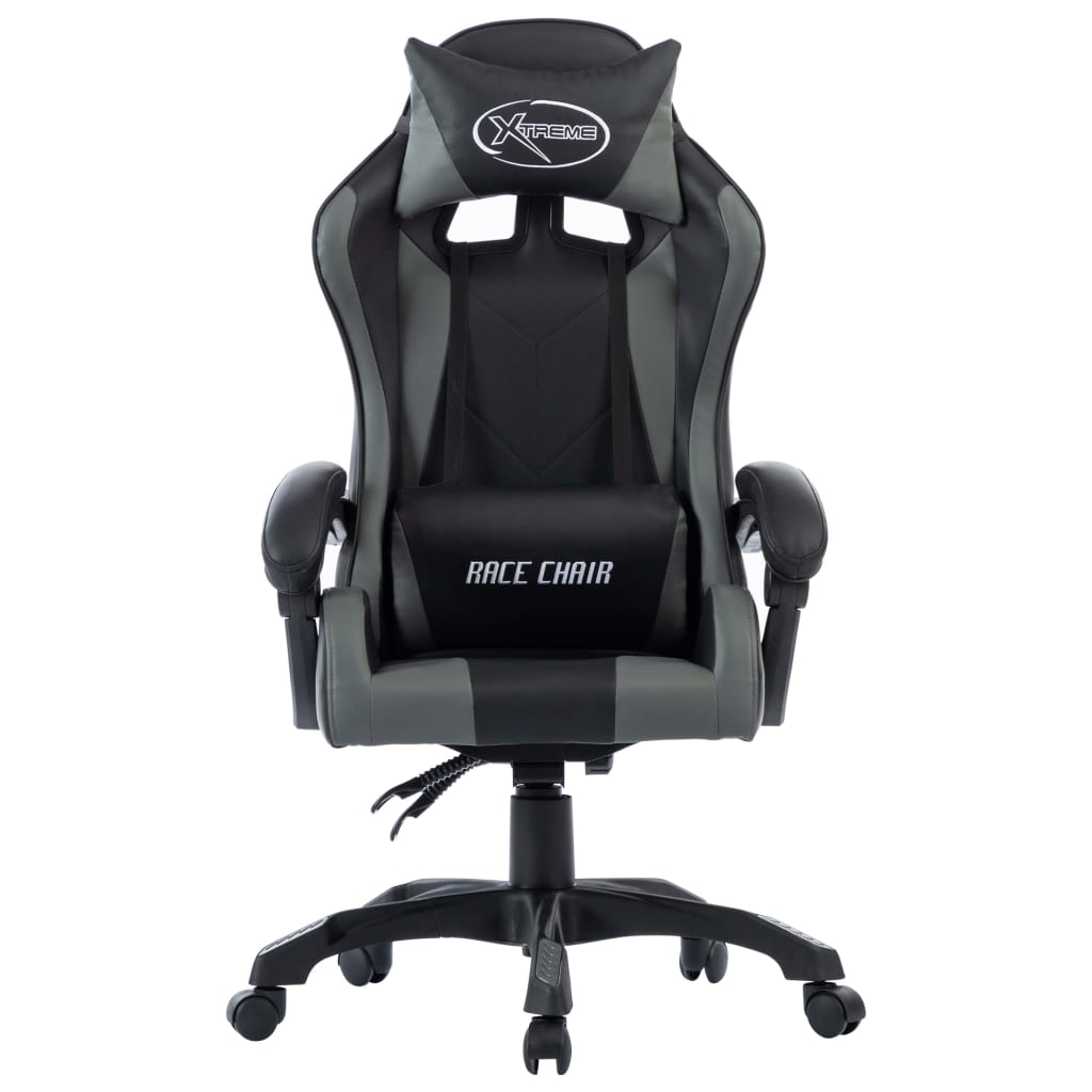 Gaming-Stuhl Grau Kunstleder
