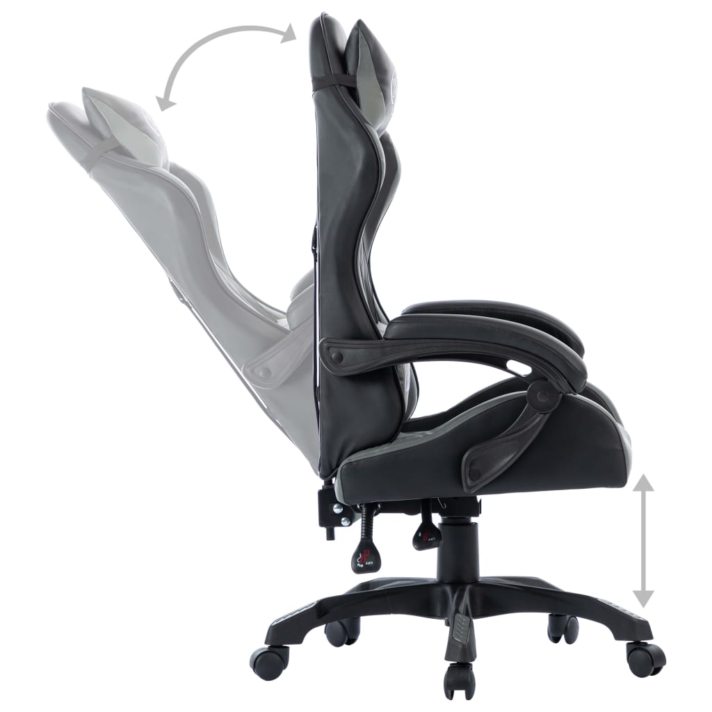 Gaming-Stuhl Grau Kunstleder