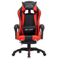 Thumbnail for Gaming-Stuhl mit Fußstütze Rot und Schwarz Kunstleder