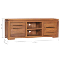 Thumbnail for TV-Schrank 110 x 30 x 40 cm Teak Massivholz