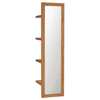 Thumbnail for Wandspiegel mit Regalen 30×30×120 cm Teak Massivholz