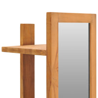 Thumbnail for Wandspiegel mit Regalen 30×30×120 cm Teak Massivholz