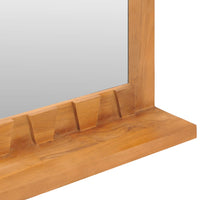 Thumbnail for Wandspiegel mit Regal 60×12×40 cm Teak Massivholz