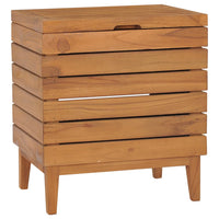 Thumbnail for Wäschekorb 40×30×45 cm Teak Massivholz