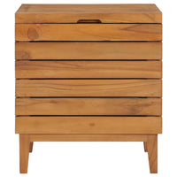 Thumbnail for Wäschekorb 40×30×45 cm Teak Massivholz